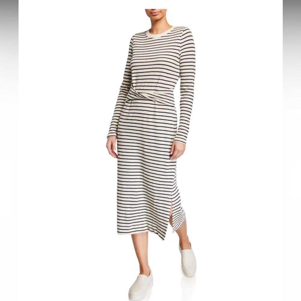 Current/Elliott: The Studio Striped Long-Sleeve Dress